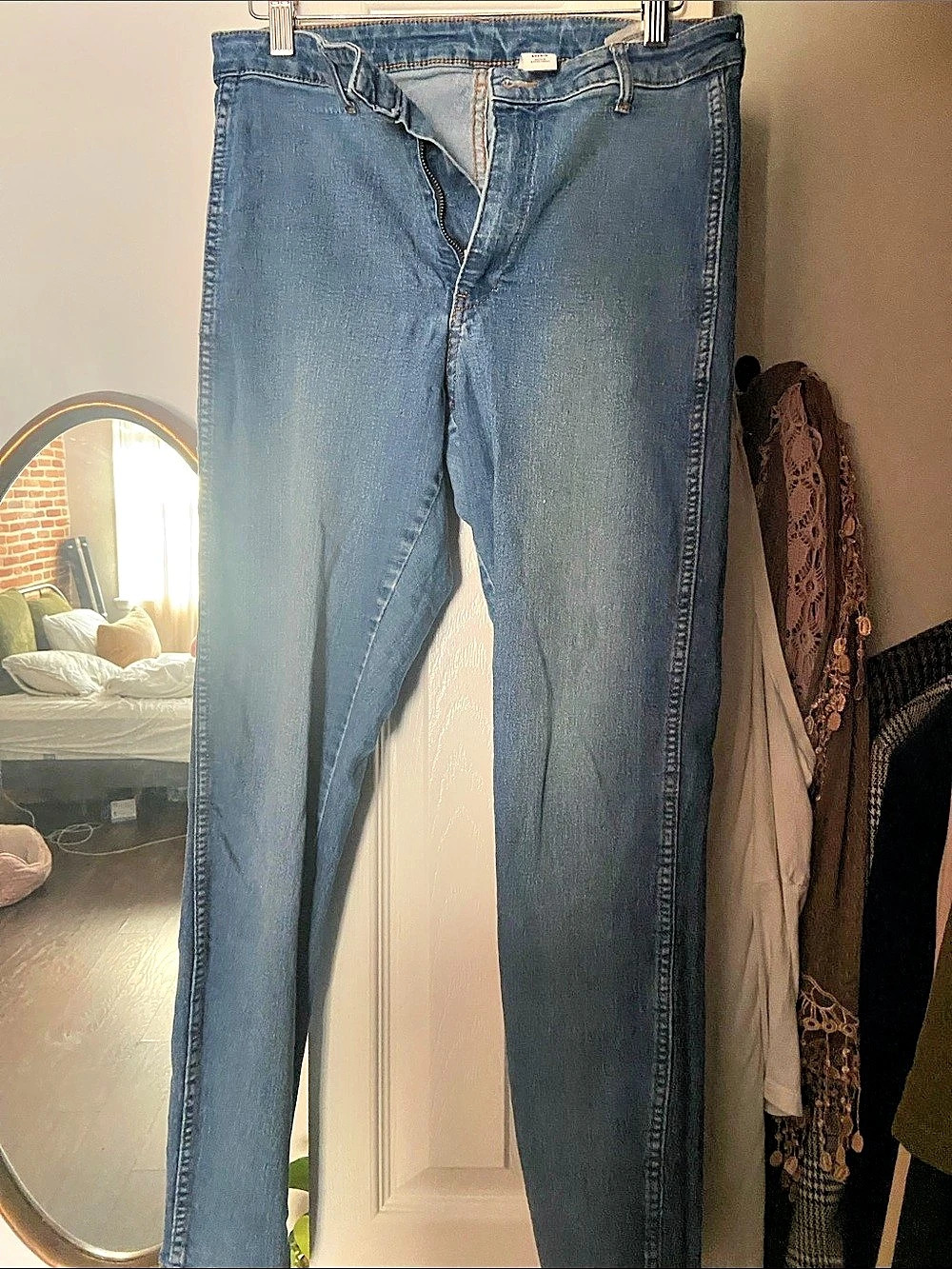 H&M Skinny High Waist Ankle Length Jeans Blue Waist 29 Like New